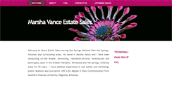 Desktop Screenshot of marshavanceestatesales.com
